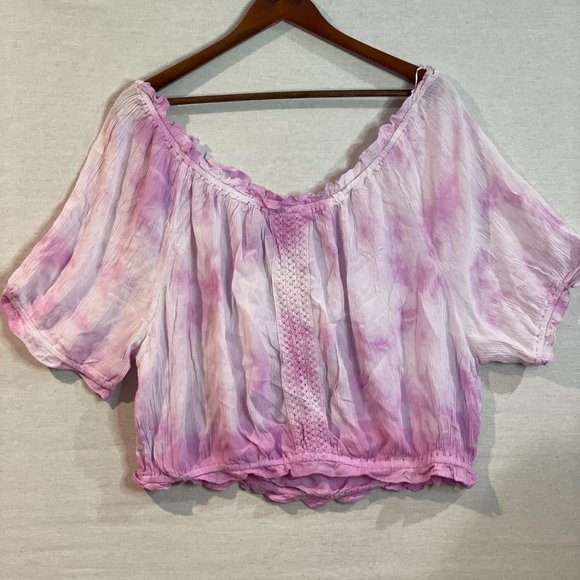 Relaxx Shirt Women’s Plus Size 3XL Purple  Embroidered Top 100% Rayon - Picture 3 of 10